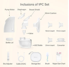 Horigen EaseMore E4 Wearable Breast Pump – Hands-Free Dual Pump with 180ml Bottle
