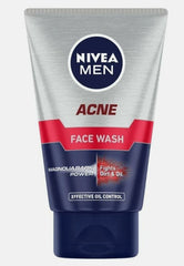 NIVEA Men Acne Face Wash for Oily & Acne Prone Skin, Fights Oil & Dirt -100g
