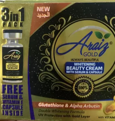 Araiz Gold Whitening Beauty Cream With Serum & Capsules